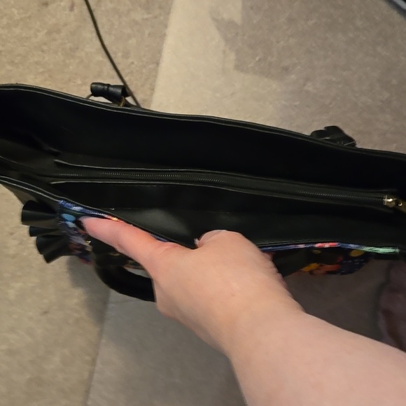 Floral Art Print Women's Bag, Frida Kahlo representation - Picture 6 of 7